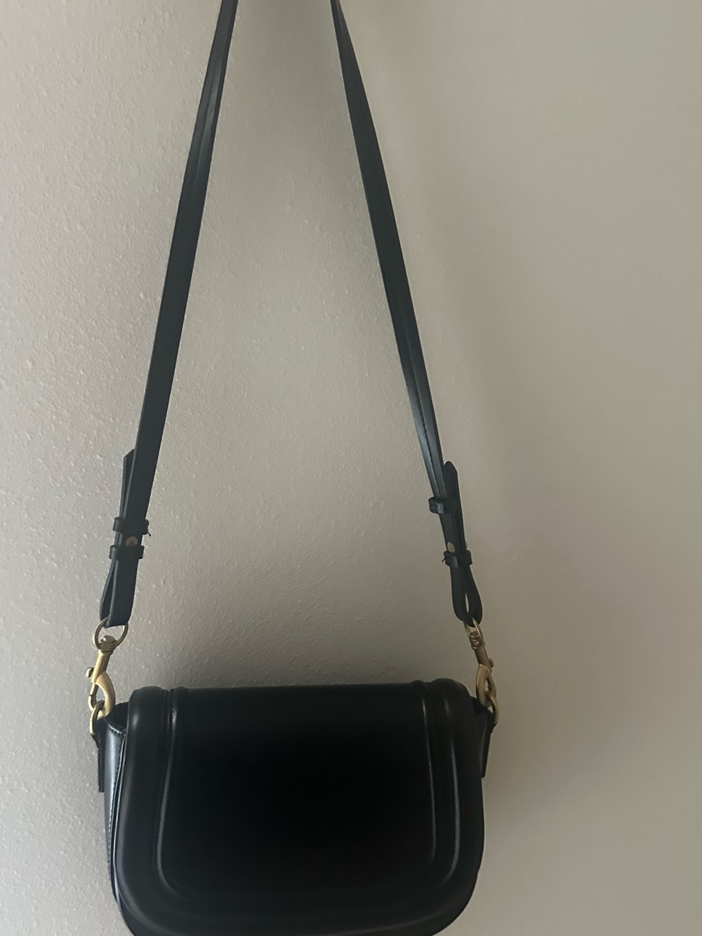 Zara Black Leather Crossbody